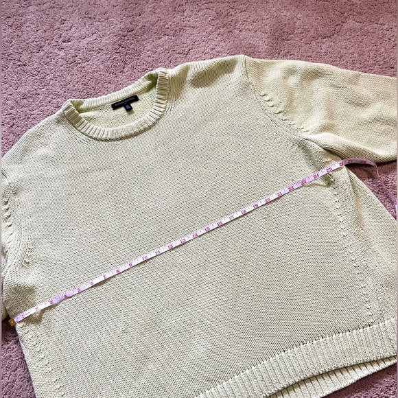 Chunky Oversized Knit Sweater - size XL - Light Lime Green - Banana Republic - Picture 7 of 8